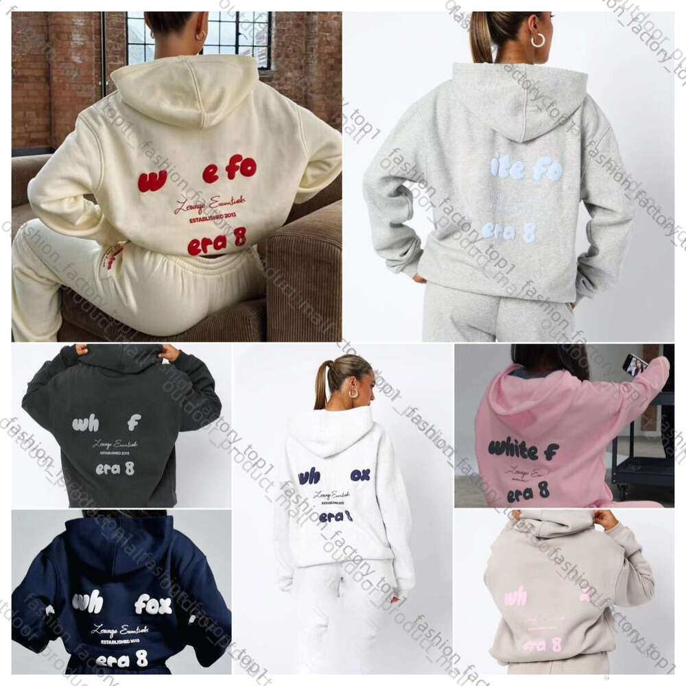 2025 AAA Designer Hoodie Era 8 New Whitelies Foxlies Tracksuit Sets Women Spring Autumn Winter Sport Long Sleeved Loose Pure Cotton Tops 295