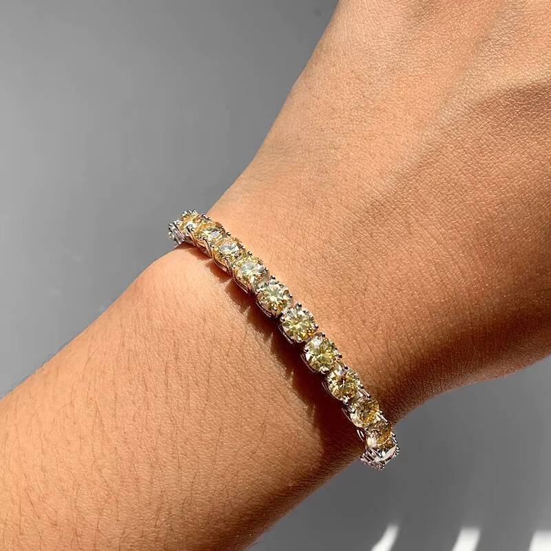 Hailer Hot Sale Tennis Bracelet 18k Gold Plated Bracelet Moissanite for Women