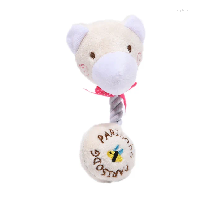Update Cute Squid Small Dog Toy Sound BB Plush Pet Puppy Rope Toys Pink Chew Squeak For Cat Dogs