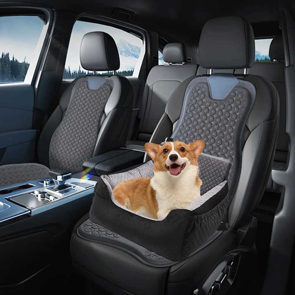 Thick sponge pad washable car SUV seat with storage bag for small dog bed soft dog car seat travel bed non slip base detachable X250412