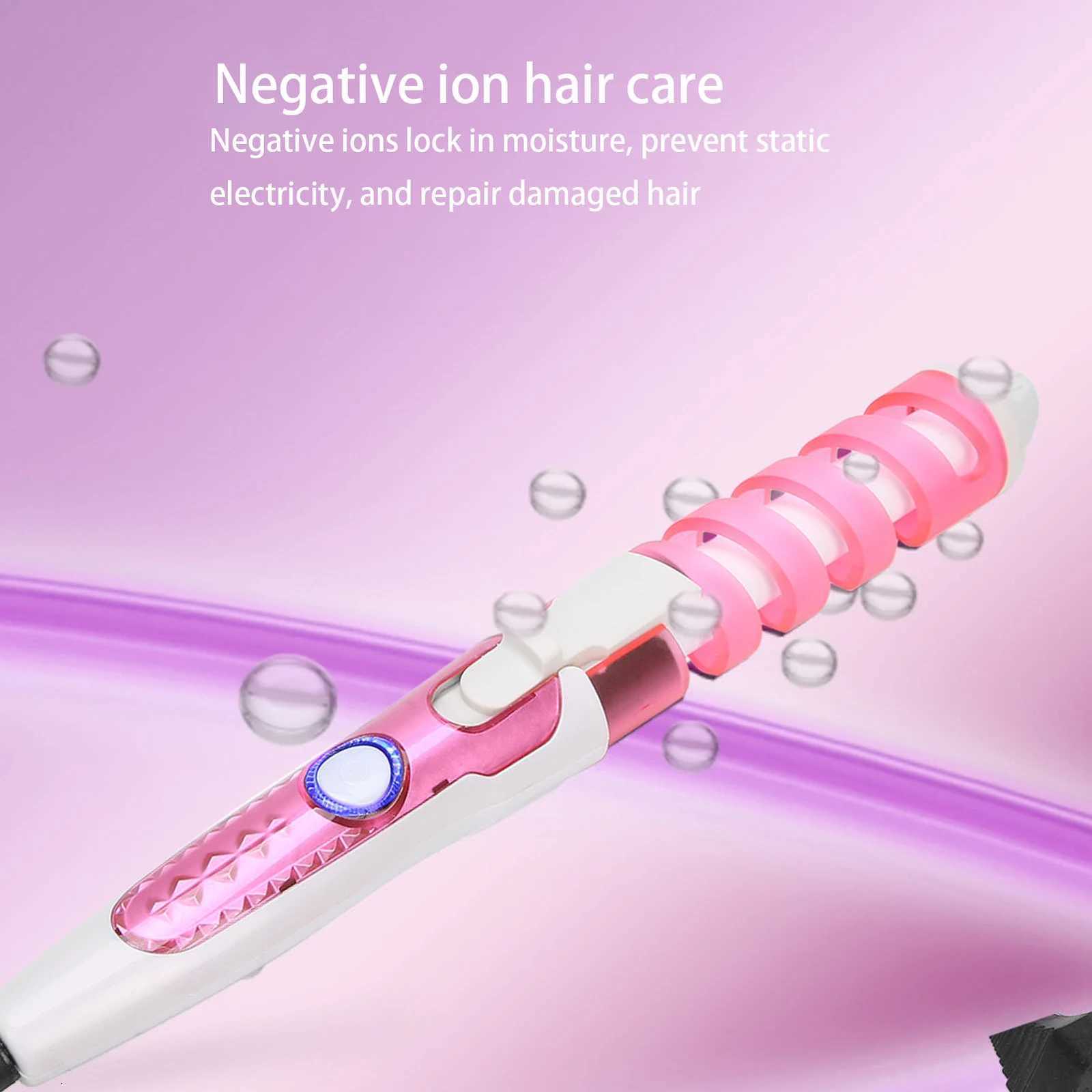 110240V Electric Hair Curler Electric Hair Curling Wand Spiral Hair Curler Curling Iron Hairstyling Tools Spiral Curling WandT251114