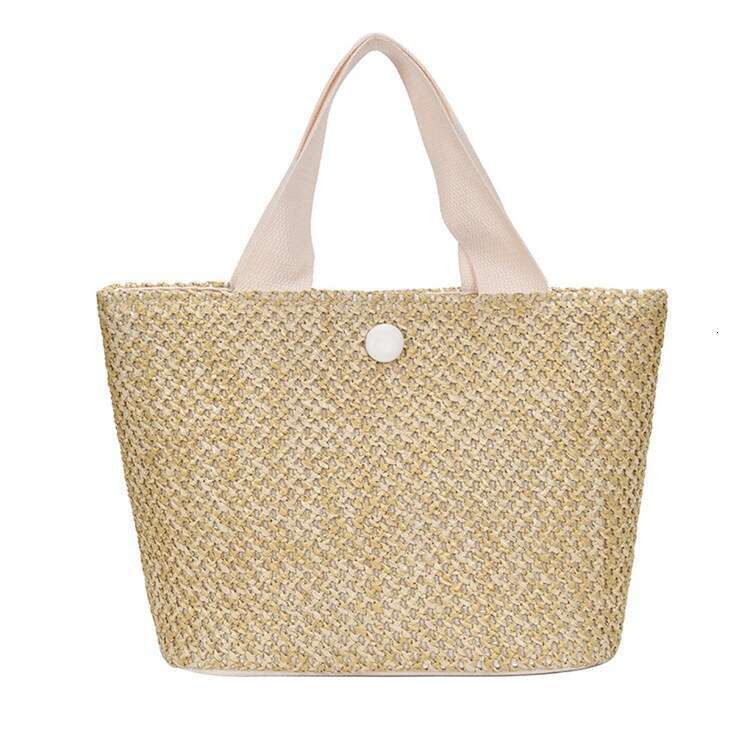 Handmade Beach Bag Summer Personalized Straw Women's 2025 Trendy Fashion Large Capacity Woven Handheld Single Shoulder Big Bag Kq2