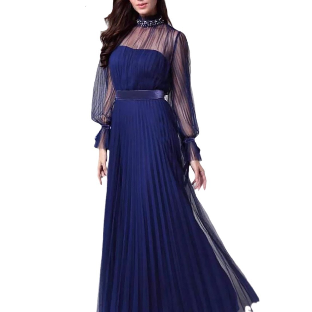 2025 New Dress Temperament Banquet Annual Meeting Atmospheric Pleated Perspective Modern Atmosphere Evening Dress