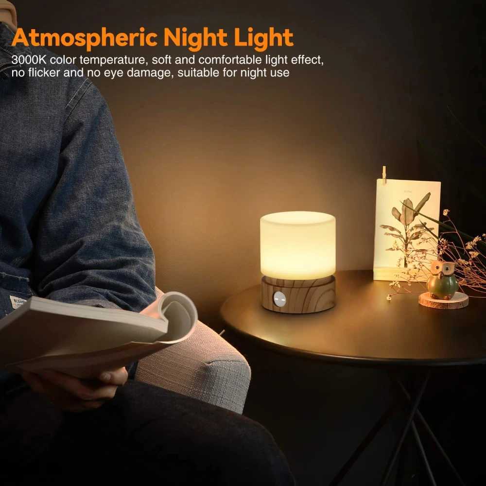 Timer Night Light Dimmable USB Rechargeable Led bedside Breathing nightlight Kids Baby Nursery Adult Sleep Bedromm Desktop Lamp M251114