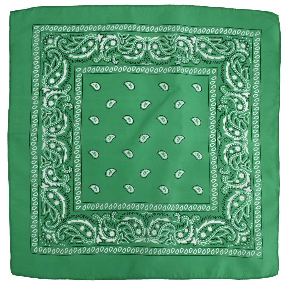 Custom Fashion Hip Hop Cotton Bandana Square Scarf 54cm*54cm Black Red Paisley Headband Printed For Women/Men/Boys/Girls