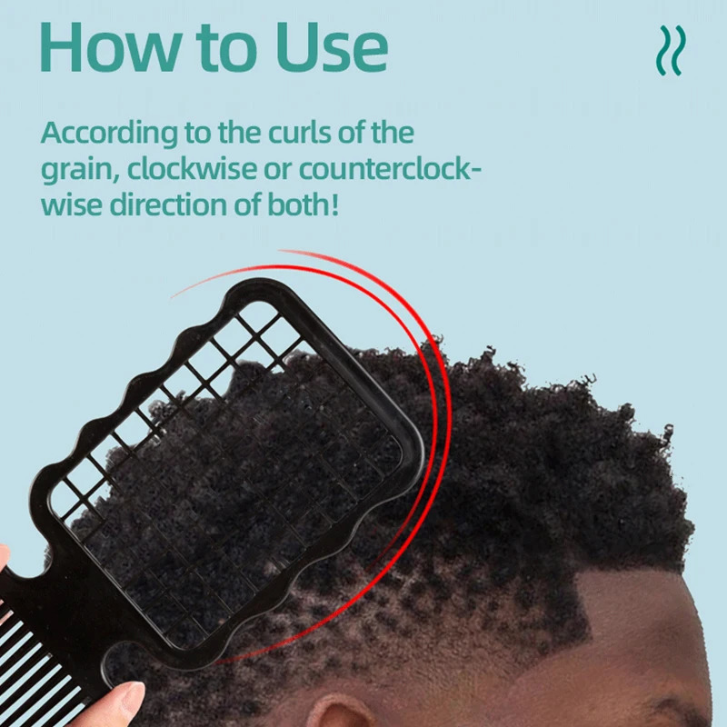 6pcs Professional Curly Hair Sponge Twist Brush Magic Afro Comb Rat Tail Comb Durable Rubber Fork Comb Curly Hair Styling Tools 251111