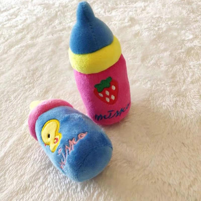 Update Cute Baby Bottle Plush Pet Toys For Small And Medium Sized Dogs Cats To Play Relieve Depression Grind Teeth