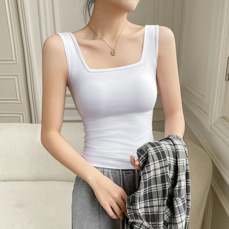 Simple womens sleeveless vest breathable quick drying basic suitable for daily casual clothing 250414Z