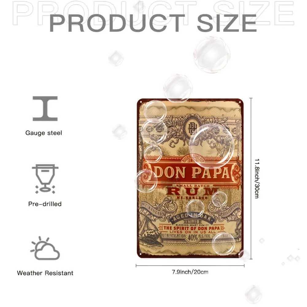 1pc 20x30cm 2D Flat Don Papa Rum Metal Sign - Antique Tropical Poster Rustic Decor for Home Bar/RestaurantM251114