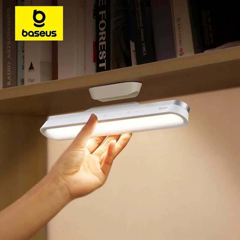 Baseus Desk Lamp Hanging LED Table Lamp Chargeable Stepless Dimming Cabinet Night Light Closet Wardrobe Study Read Lamp M251114