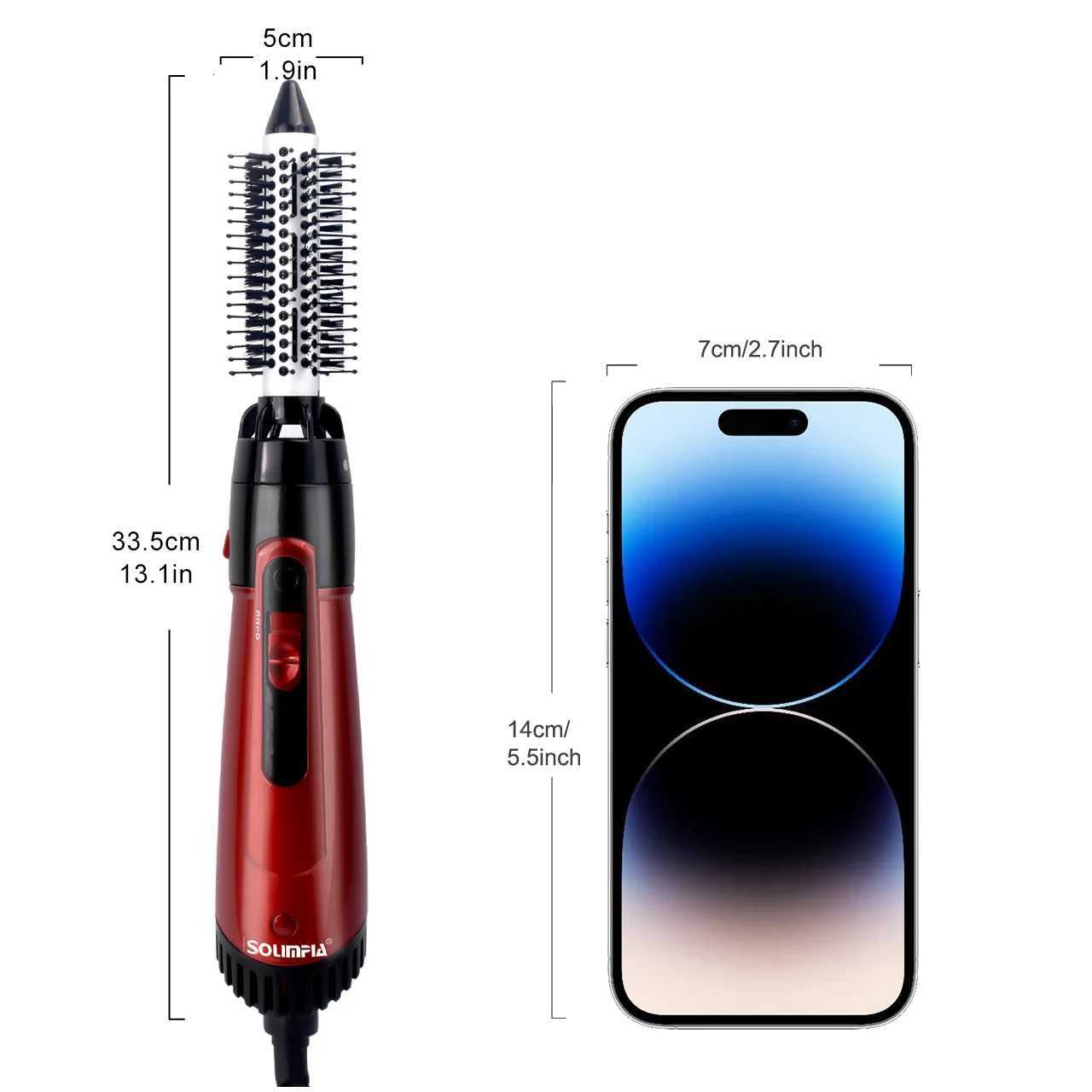 3 in 1 Hair Dryer Volumizer Brush Negative Ion Hot Air Brush with 3 Temperature Settings for Drying Straightening CurlingT251114