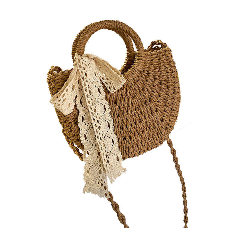designer bag 2025 Spring Straw New Fashion Internet Celebrity Single Shoulder Crossbody Bag Women's Versatile Instagram Handheld Vegetable Basket