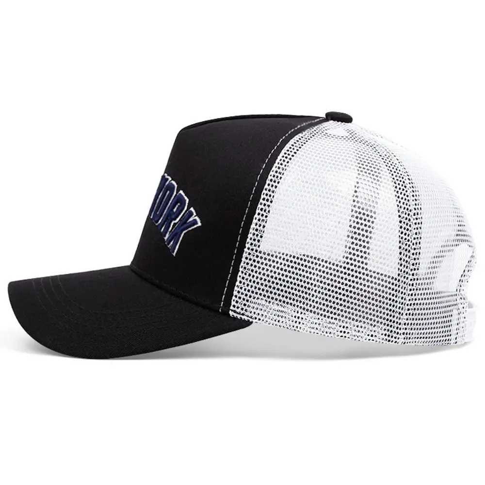 1 piece of womens New York mens baseball cap outdoor sports Casquette truck driver cap breathable mesh cap W250414