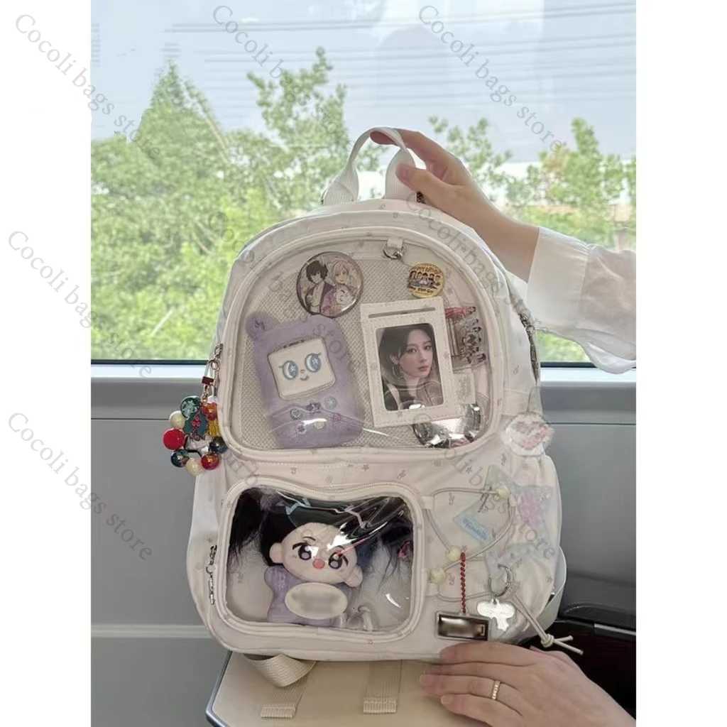 Ita Bag Kawaii Backpack Bags for Woman Transparent Pocket Backpacks Woman Large Capacity Itabag Schoolbag Girls School BagW251113