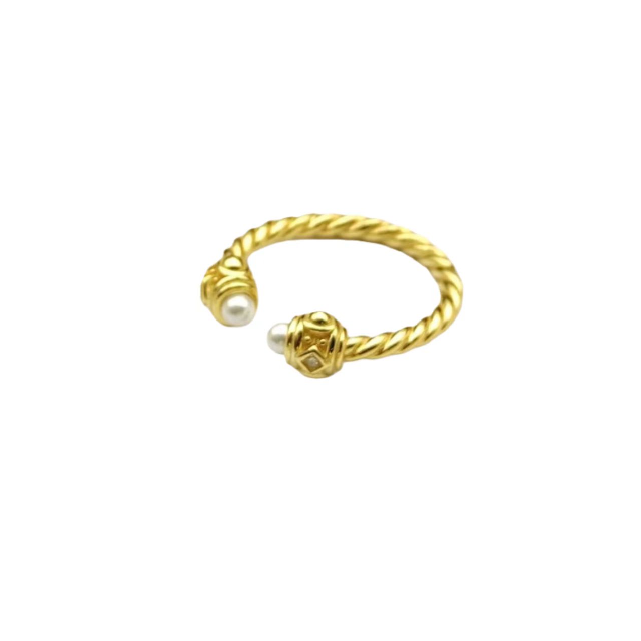 2025 New DY Ring, Golden Pearl Revival Ring, Fashionable Luxury, High End Emotional Gift, Daily Matching, Fashion Trend