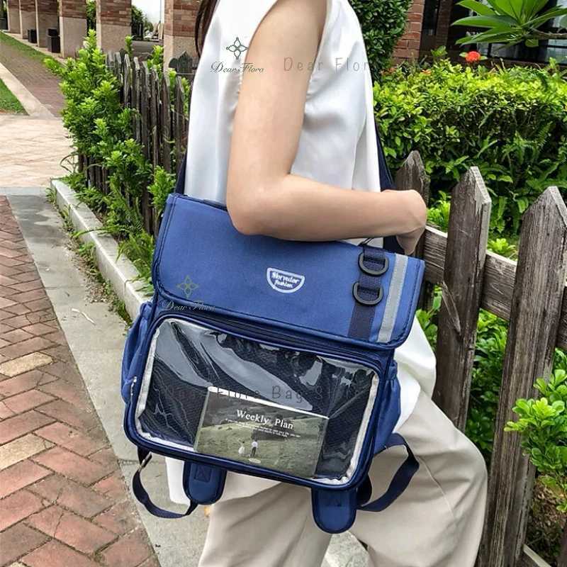 Womens Fashion Ita Backpacks Cute Girl Transparent Large Capacity Crossbody Bag Kawaii Students Individuality DIY Shoulder BagsW251113