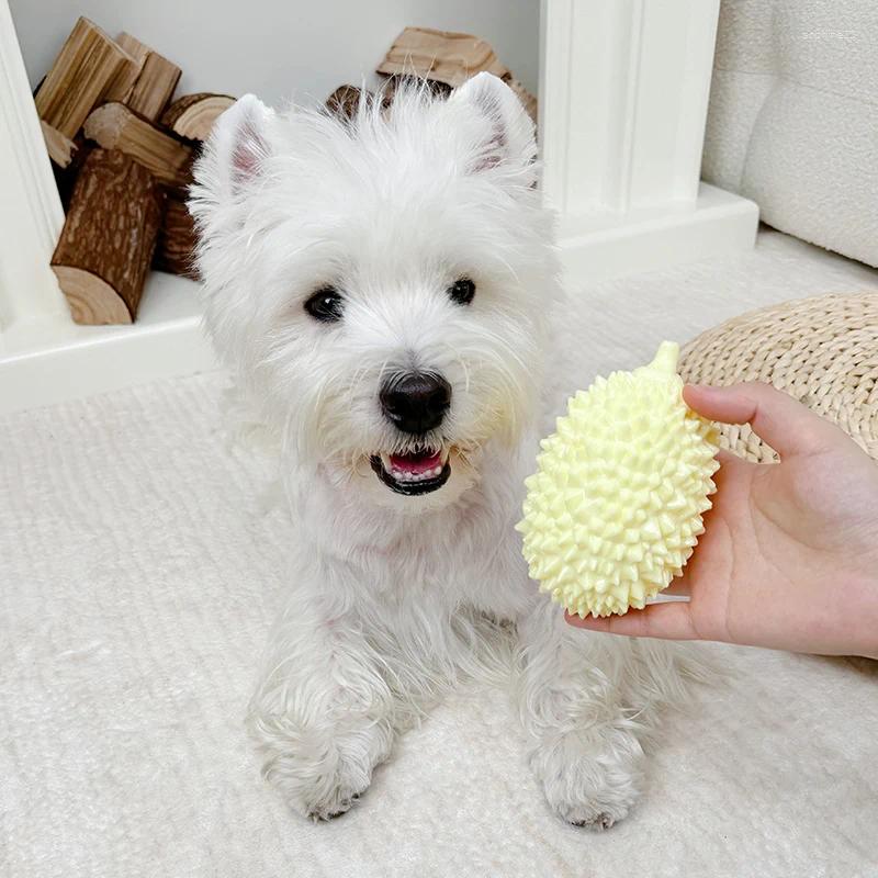 Update Simulation Durian Dog Toys Puppy Squeak Toy Interactive Outdoor TPR Training Pet Chew Clean Mouth Pets Supplies