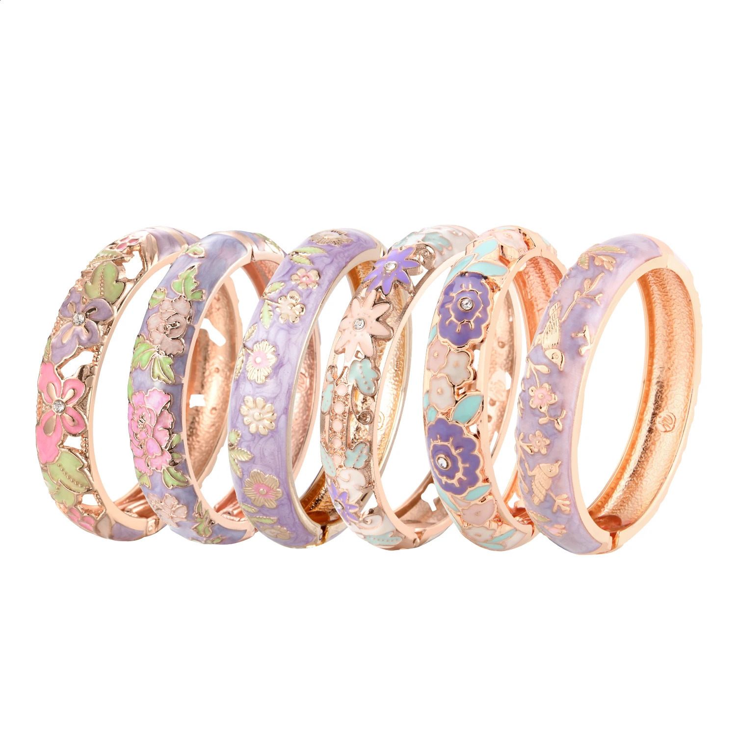 16 piece purple enamel bracelet handmade Cloisone Indian womens African jewelry Hawaii Bohemia 250410