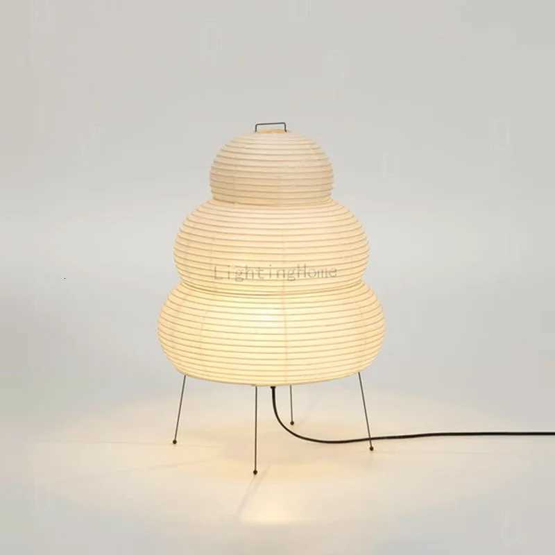 Japanese Design Akari Wabi-sabi Table Lamp White Rice Paper Decorative Desk Lights for Bedroom Living/Dining Room Study Loft M251114
