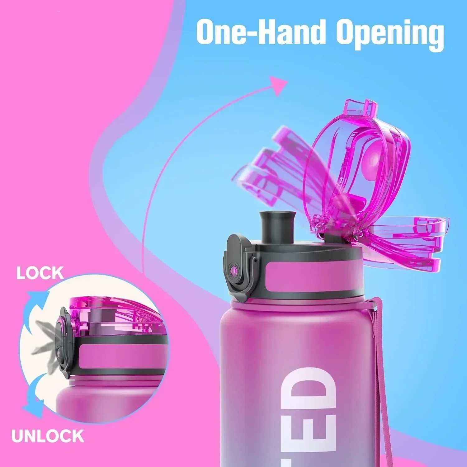 32oz Water Bottle Motivational Sport Water Bottle Leakproof Drinking Bottles Outdoor Sports Travel Kettle Drinking Water Bottle C251114