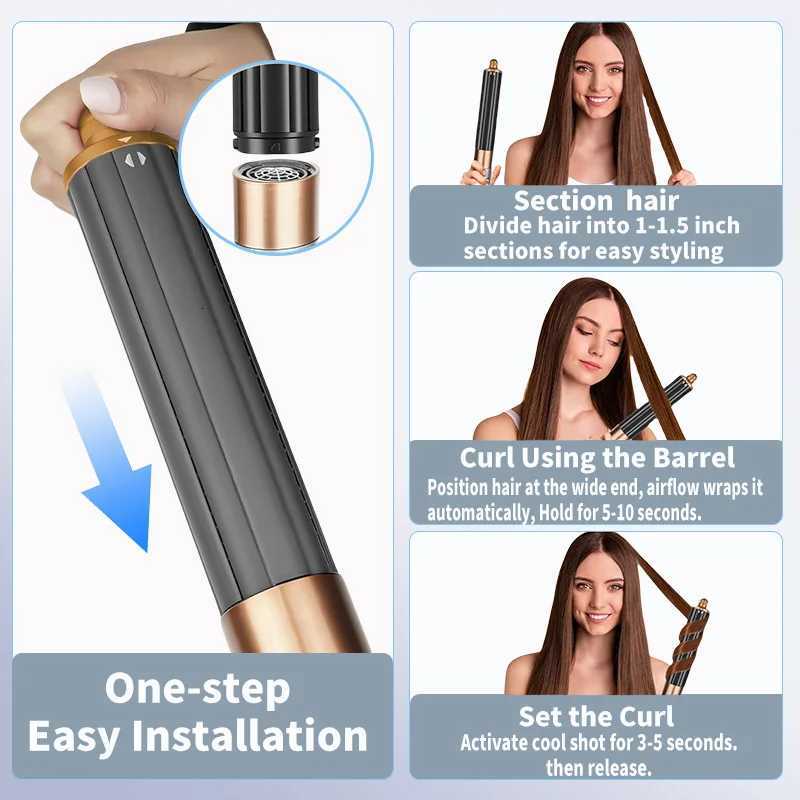 6 in 1 Hair Air Wrap Styler Hair Dryer Styler Set Hot Air Styler for Auto Curling Hair Styling Tools Best Gift for Women X251114