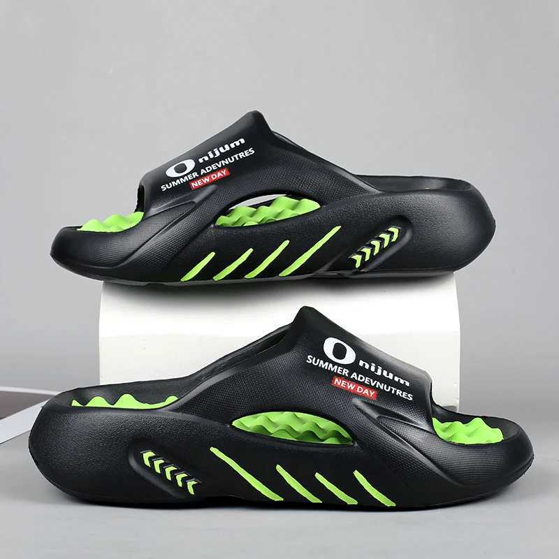 2024 new mens massage slider indoor and outdoor sandals casual shoes comfortable sole mens slider large size 38-47 W250414