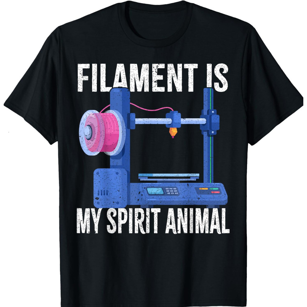T shirt for Mens Filament Spirit Animal 3D Print Nerd Design Maker Graphic Tee Casual Tops Clothes Short sleeve cool