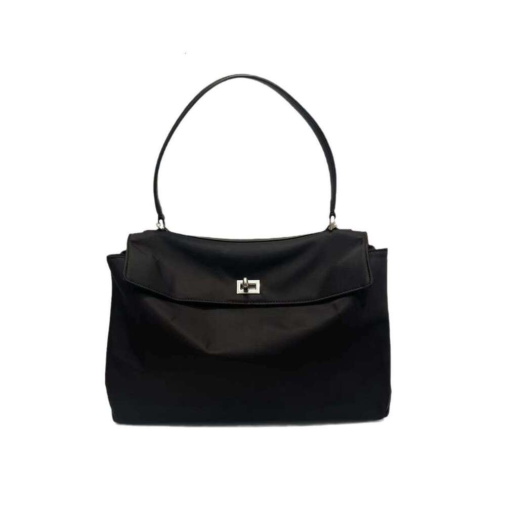 Women's Bags Waterproof nylon with cowhide tote large capacity portable shoulder bag, summer leather women's bag