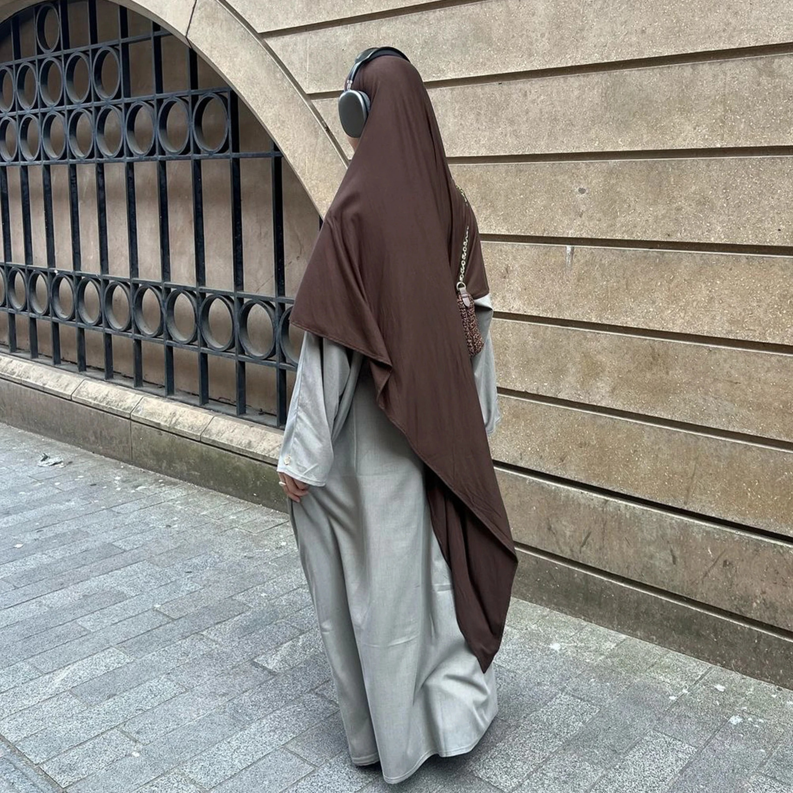 -long Stretchy Khimar Hijab for Muslim Women Islamic Clothing Headcover Dubai Turkish Hijabi Prayer Abaya Ramadan 250407