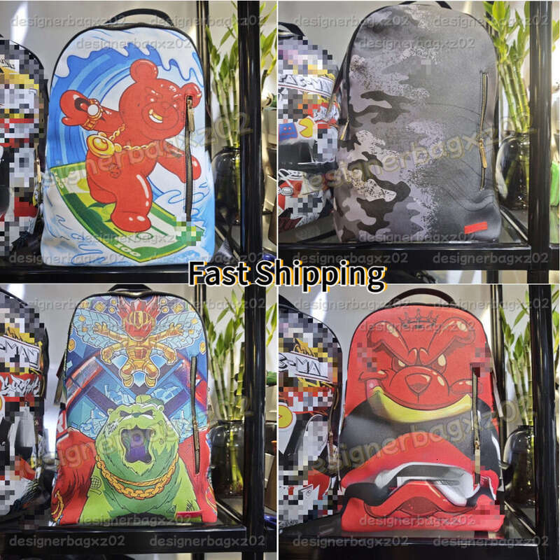 Spray Backpack Spraygroundbackpack Spraygroud Backpack Sac De Luxe Luxury Designer Bag Makeup Bag SG Cosmetic Bag Graffiti Large Capacity Handbag School Bag
