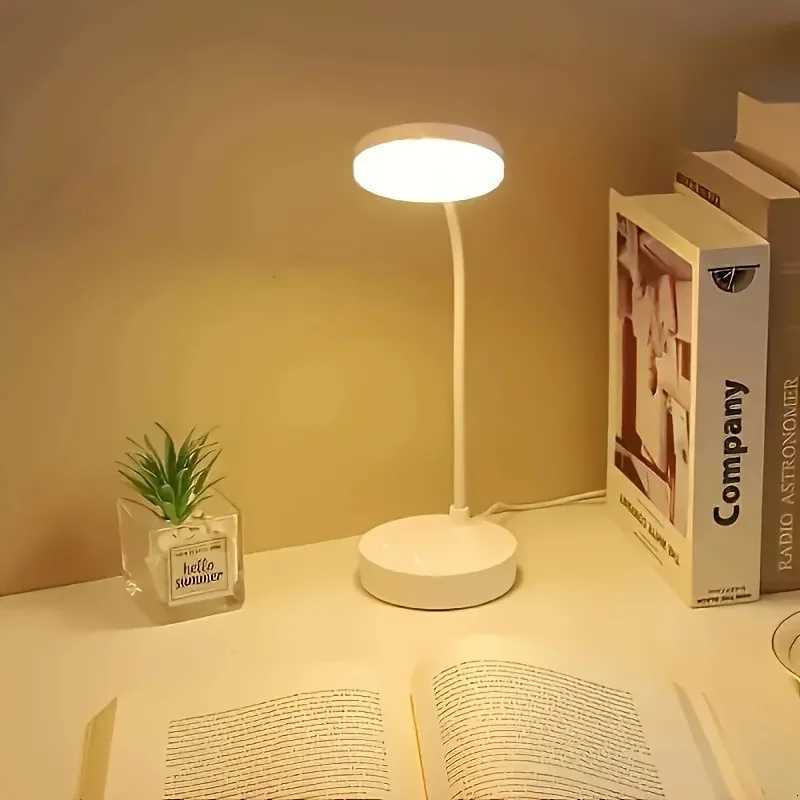 Flexible LED Desk Lamp with 3-Level Dimmer USB Powered Eye-Caring Warm White Light Perfect for Home Office Reading Study M251114