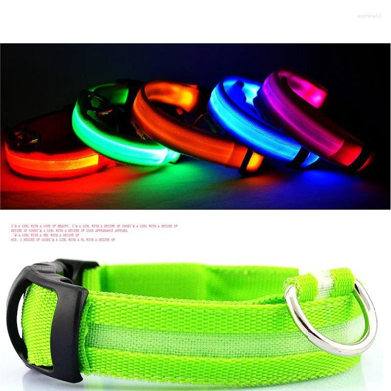 Update 20Pcs Pet Luminous Collar Cat Dog Teddy Golden Retriever LED Night Light Ring Anti-Lost Neck Jewelry Wholesale