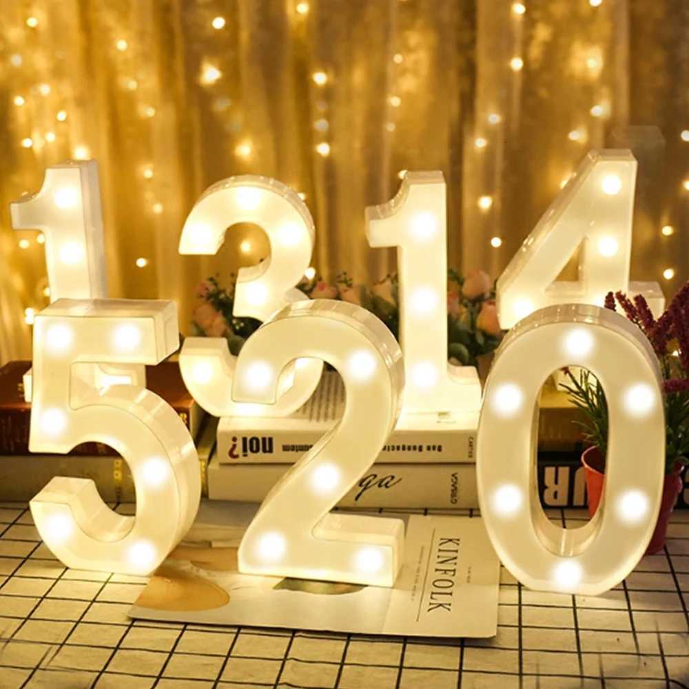 Number Letter Lamp Luminous Alphabet LED Lights Decororation Night Light for Home Wedding Birthday Christmas Party Decoration M251114