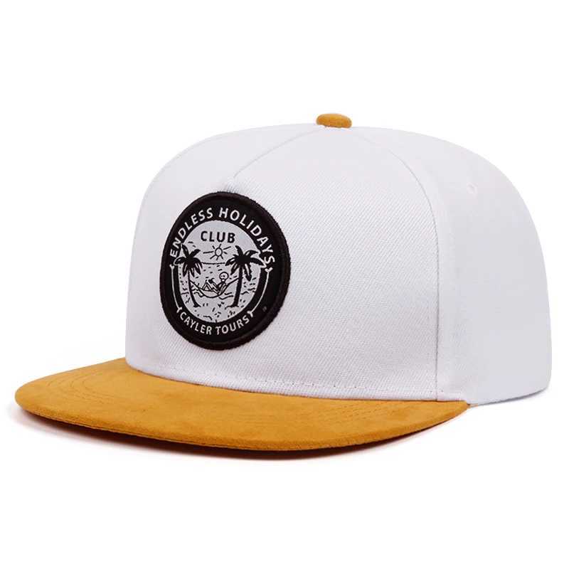 Fashionable coconut tree baseball cap for men and women adjustable hip-hop baseball cap suitable for unisex adult outdoor sun hat with snap button cap