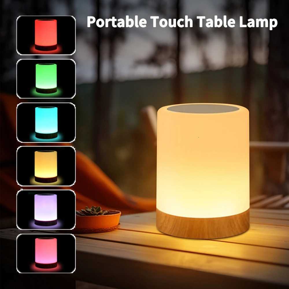 Portable Bedside Table Lamp Room Decoration USB Rechargeable Desk Lamp Desktop Night Light for Kids Gifts Bedroom Camping Light M251114