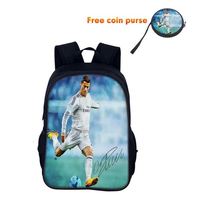 Ronaldo School Backpack Bag Sport School Bag CR Backpack Mochila Football Star Student Back Pack Bag for Boys Girls Best GiftW251113