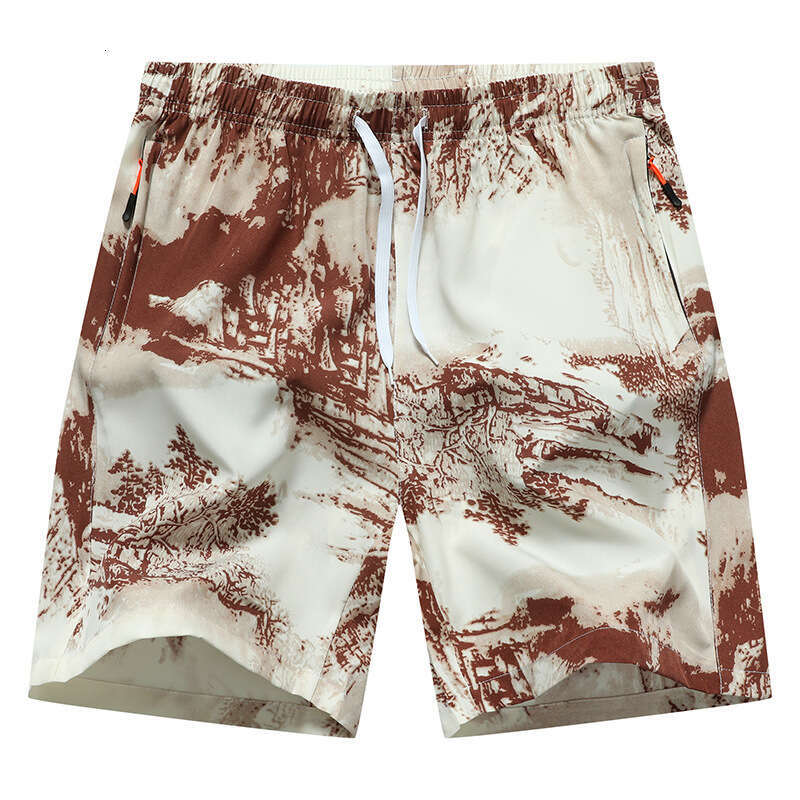 Mm Flower Shorts Summer Quick Drying Pattern Foreign American Five Quarter Men's Beach Casual Pants