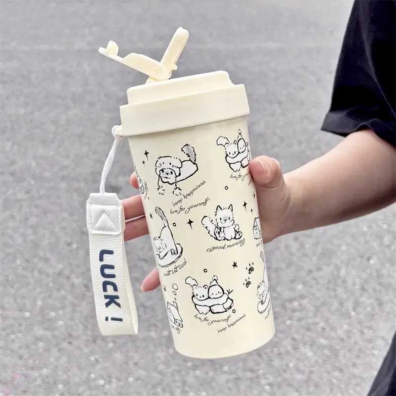 Original Snowman Cat Stainless Steel Vacuum Insulated Water Cup With Straw Lid Cute Thermos Bottles for Christmas Car Coffee Cup C251114