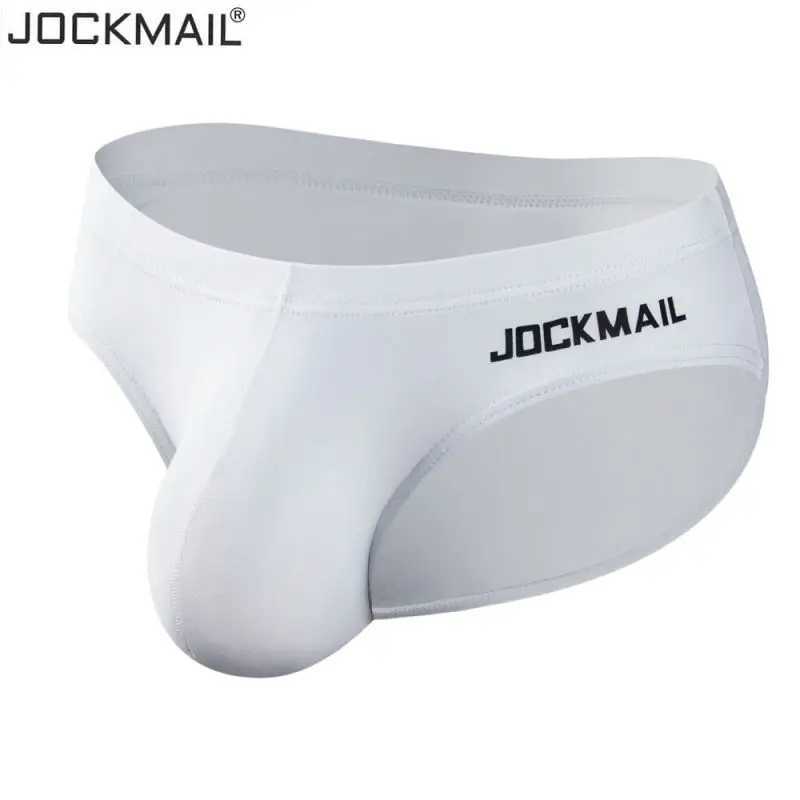 JOCKMAIL high-quality pure cotton fabric low waist sexy mens underwear seamless solid color sports shorts gym swim trunks W250414