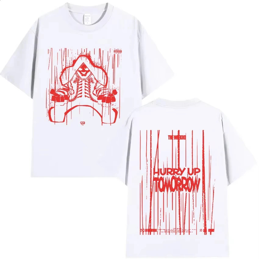 Hurry up tomorrow weekend tour 2025 album Tshirt mens hiphop gothic retro cotton short sleeved streetwear 250408