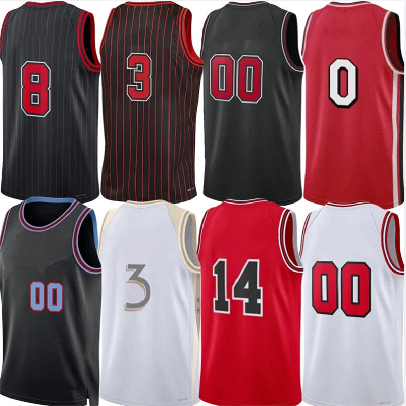 25 26 Custom Basketball Jerseys Coby White Matas Buzelis Josh Giddey Nikola Vucevic Patrick Williams Ayo Dosunmu Isaac Okoro Tre Jones Derrickk Rose City Jersey Men