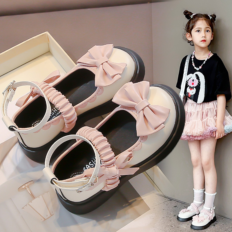 Girls Loafer Shoes Fashion New Beaded Round Toe Casual and Comfortable Kidszworld Youth Toddler Performance Bow Mary Janes Shoes Princess Shoes K0324