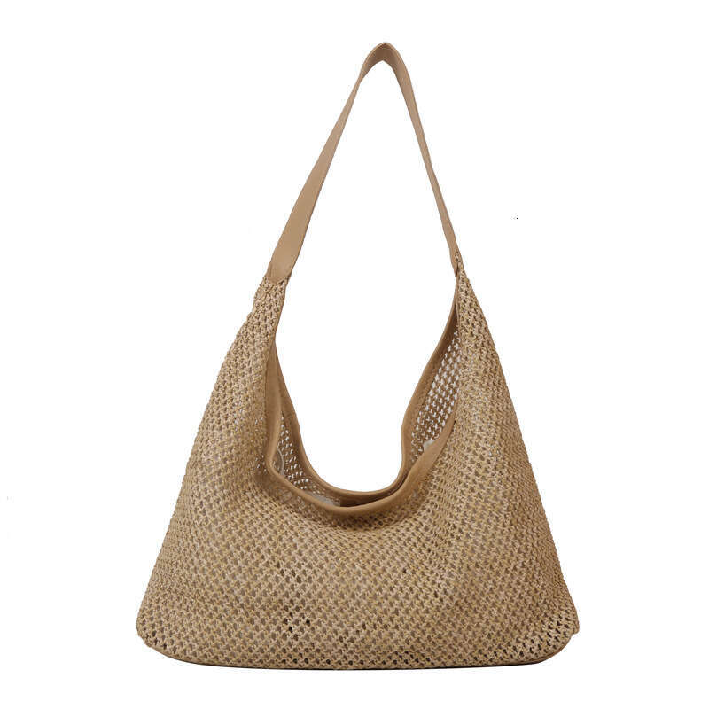 Handmade Beach Bag Grass Large Capacity Fashionable Leisure Popular In Summer 2024, Korean Version Woven Single Shoulder Underarm Bag, Tote Bag Kq2