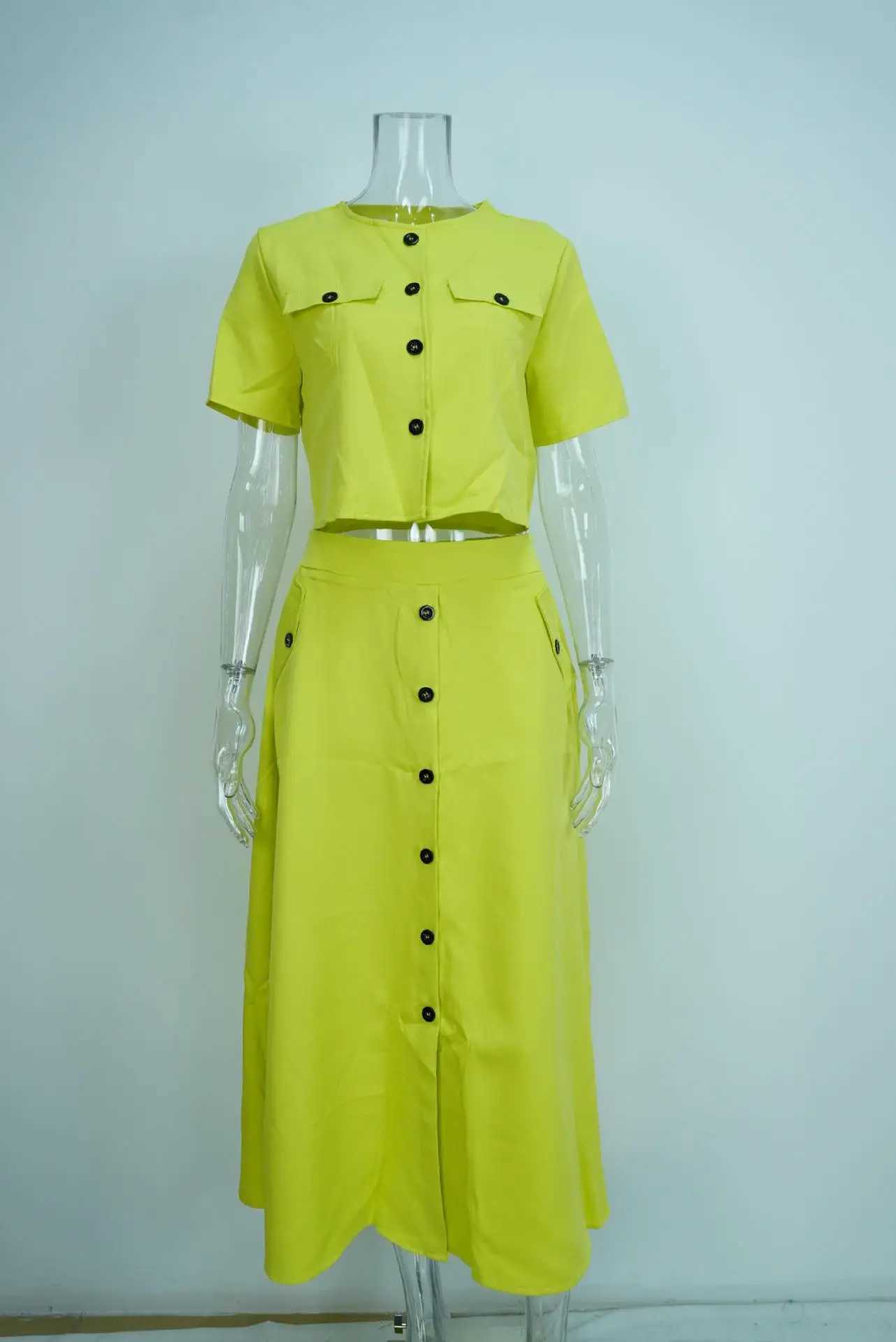 Office Ele Cutting Shirt Two Piece Set Womens Fashion Shorts Sve Button Shirt Spring Summer Dress Casual SetXJ250414