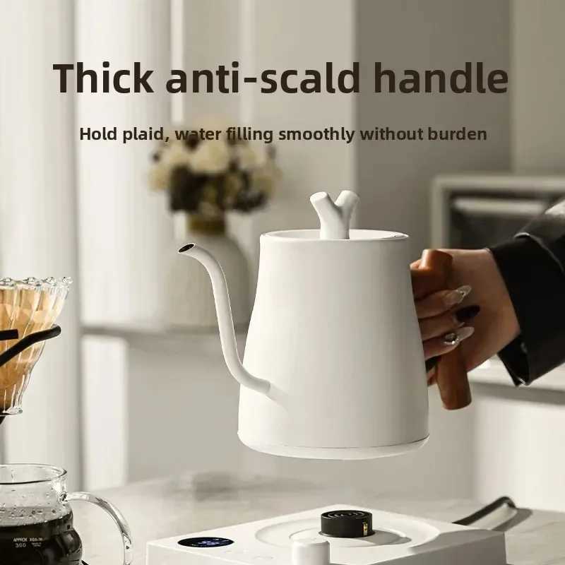1000W Electric Gooseneck Kettle 1000ml 304 Stainless Steel Coffee Pot Intelligent Constant Temperature LED Display for CoffeeTea Y251114