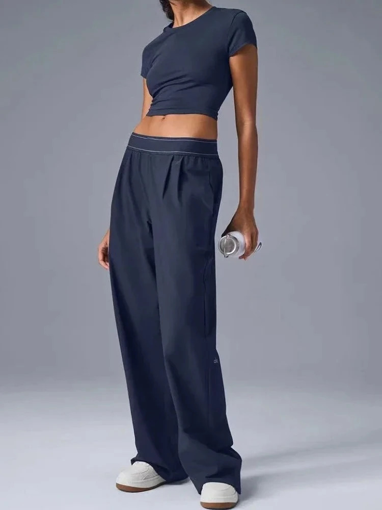 High Waist Women Clothing Yoga Casual Straight Casual Pants Sports Fitness 251110