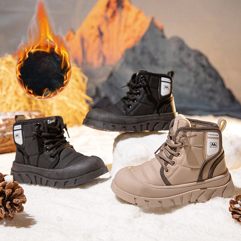 Youth Girls Boys Boots Children Winter Shoes Outdoor Windproof Waterproof Kidszworld Kids Sneakers Soft-soled Non-slip Toddler Boots Sizes 26 - 37 K03