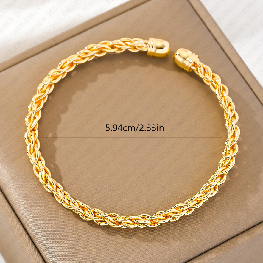 Designer Bracelet Bracelet for Women Twisted Flower Bracelets Gold Bangle Open Bangles Luxury Jewlery Designer for Women Elegant Timeless Gift Premium