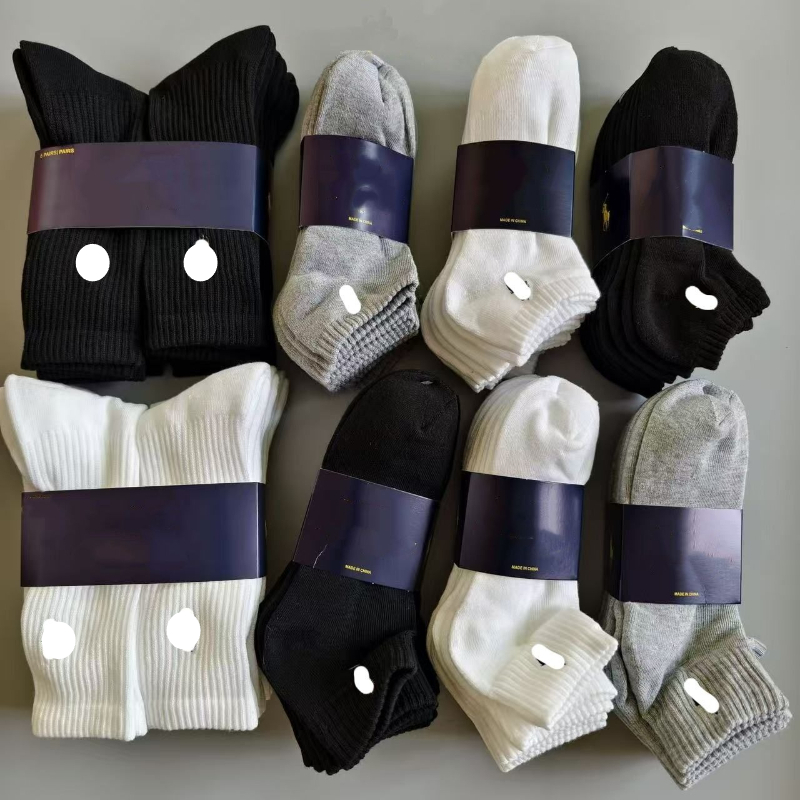 Designer men's stockings Stockings Grip socks Sports cotton socks Solid color Classic embroidered ankle Breathable black white basketball football sports socks