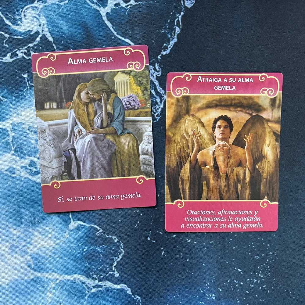 Nuevo Los ngeles del amor Cartas Orculo en Espaol Baraja de 44 cartas Gua en PDF Tamao grande 12x87cm C251114
